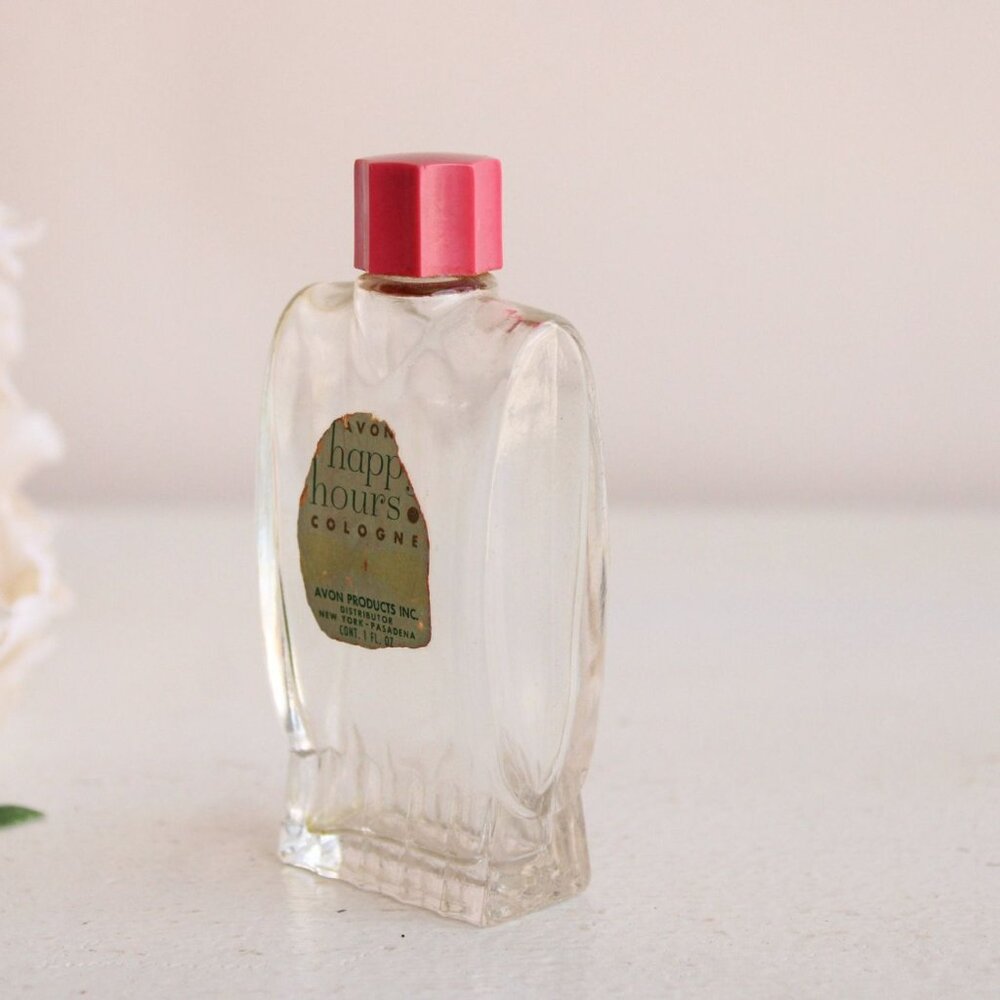 Vintage 1940s Avon Happy Hours Cologne Bottle, 1 oz, Collectible Fragrance - Picture 6 of 10